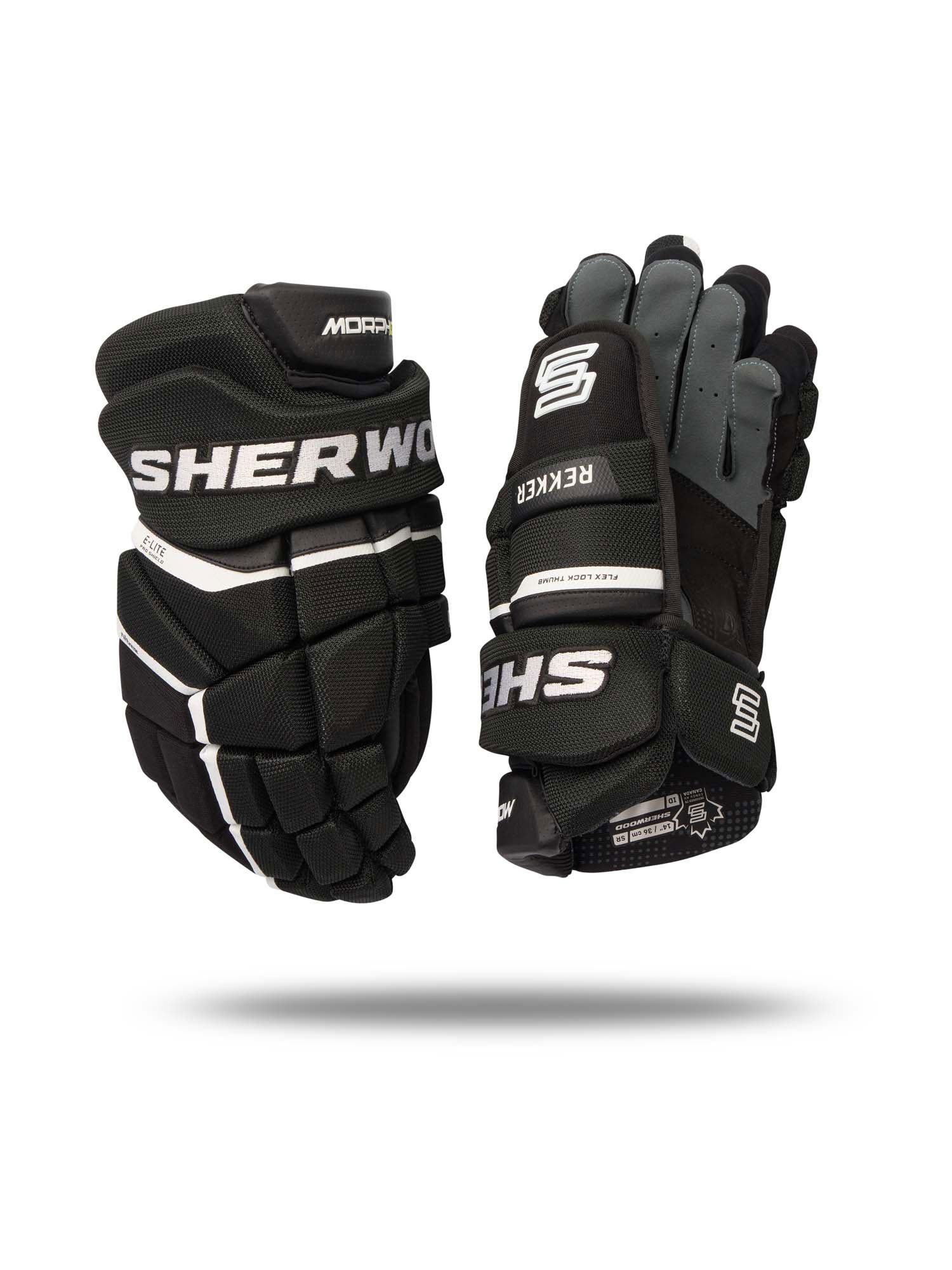 black3_47e5277c-52b0-45e9-aa55-e5fb6ba82eba.jpg Sherwood REKKER Morph Pro Junior Hockeyhandskar - Bild 1