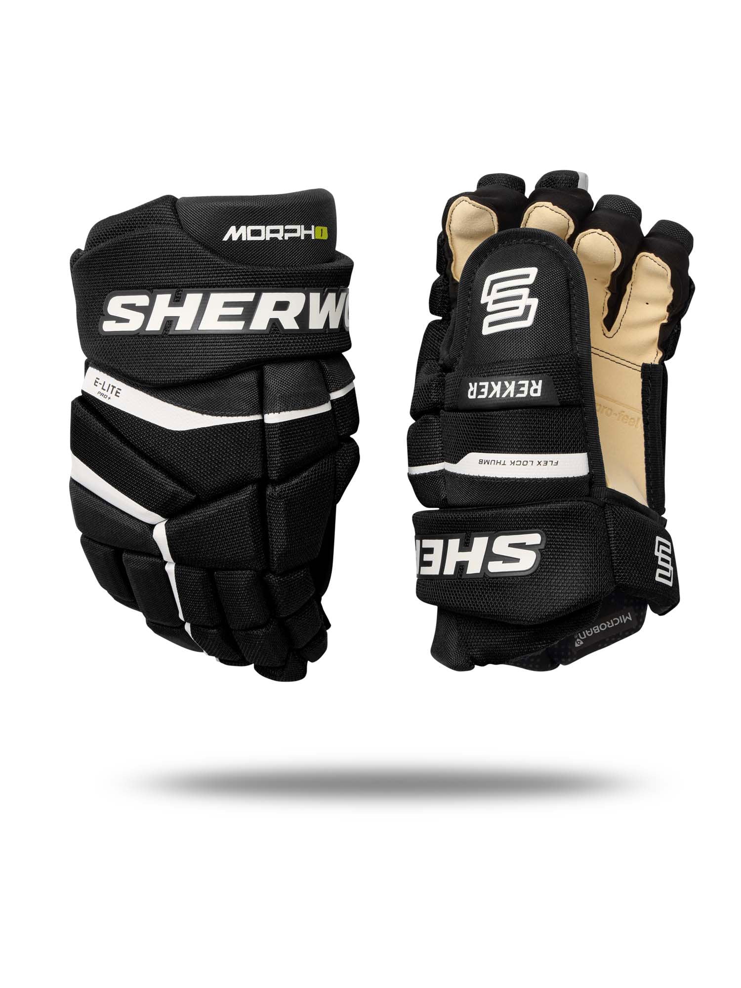 blackwhite3.jpg Sherwood REKKER Morph 1 Junior Hockeyhandskar - Bild 1